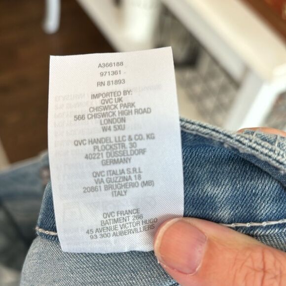 QVC Lisa Rinna Collection Skinny Slit Front Hem Ankle light wash stretch Jean 16 - Picture 14 of 14